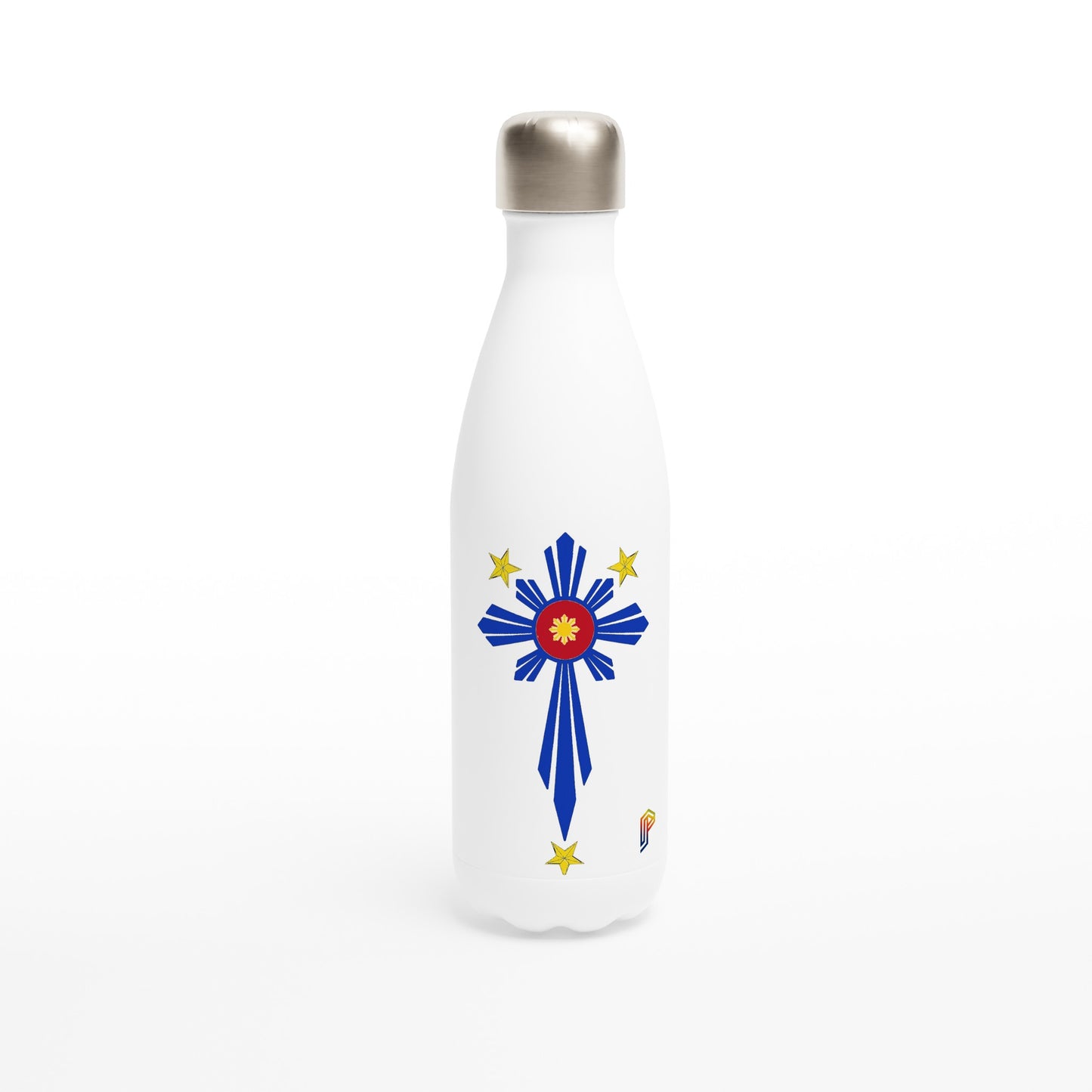 Philippine Cross on White 17oz Stainless Steel Water Bottle