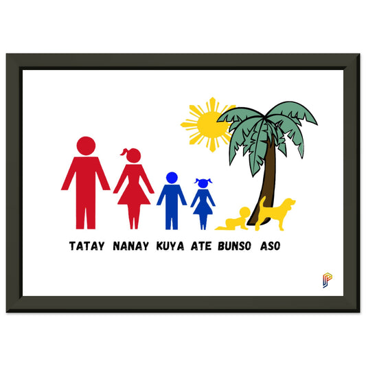 Philippine Family on Premium Matte Paper Metal Framed Poster