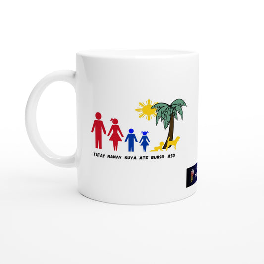 Philippine Family on White 11oz Ceramic Mug