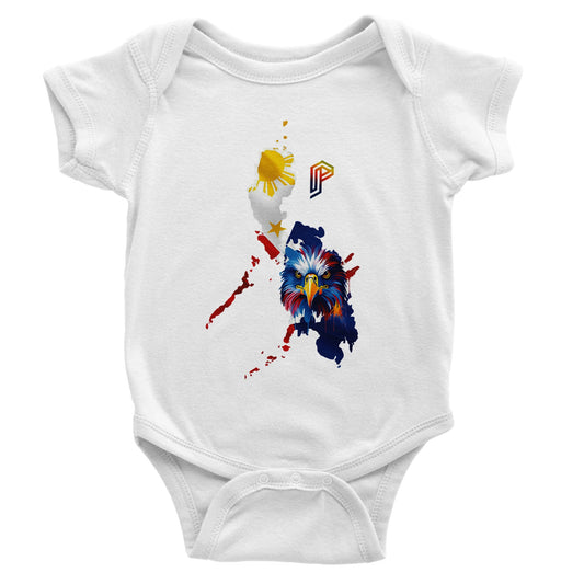 Philippine Islands with Agila on Baby Short Sleeve Bodysuit