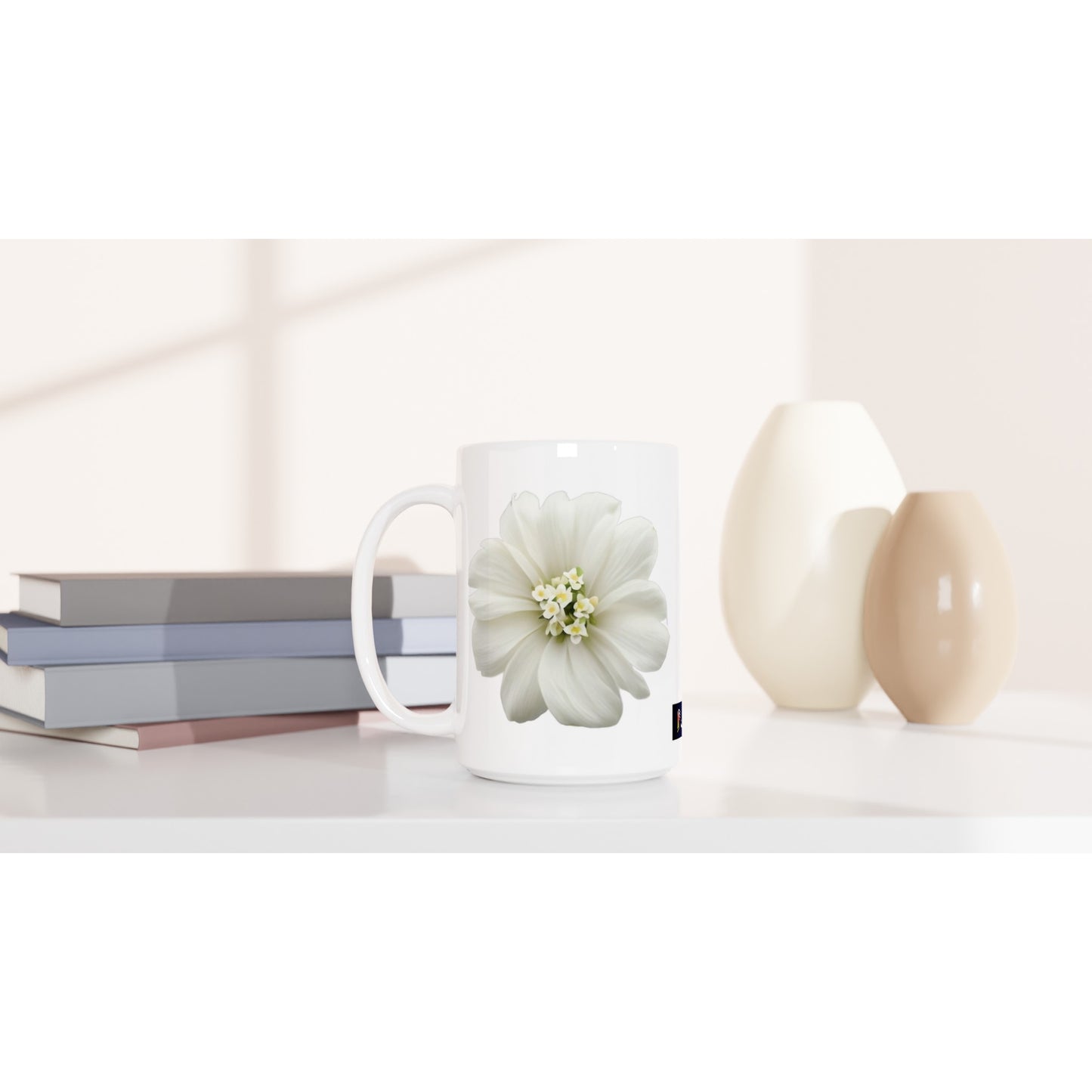 Philippine Sampaguita on White 15oz Ceramic Mug