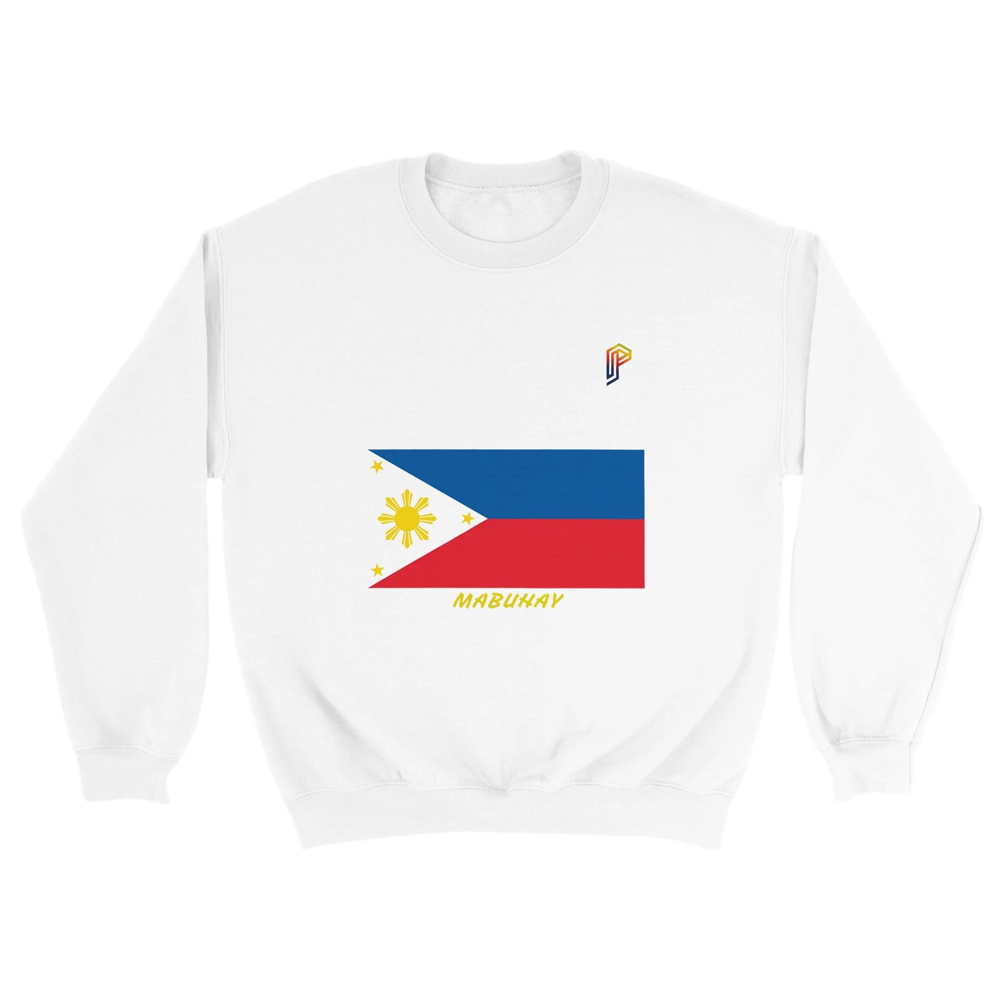 Philippine Flag Mabuhay on Women's Crewneck Sweatshirt