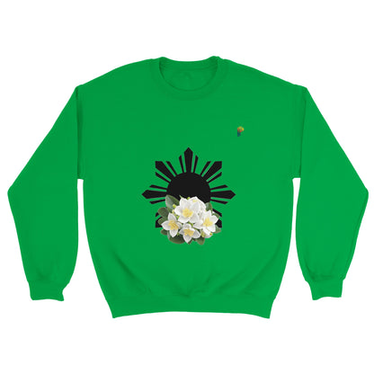 Philippine Sun and Sampaguita on Women's Crewneck Sweatshirt