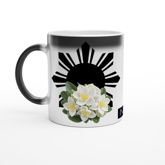 Philippine Sun and Sampaguita on 11oz Ceramic Magic Mug