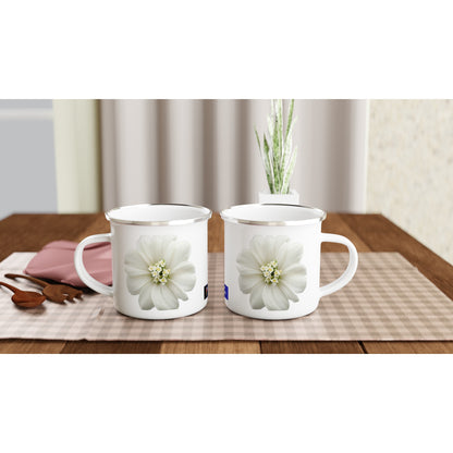 Philippine Sampaguita on White 12oz Enamel Mug