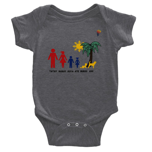 Philippine Family on Baby Short Sleeve Bodysuit