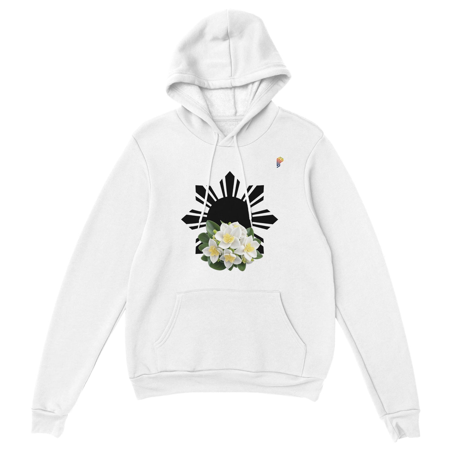 Philippine Sun and Sampaguita on Women's Pullover Hoodie