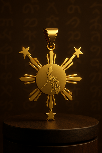 Philippine Sun Necklace 18k Gold Plated Stainless Steel