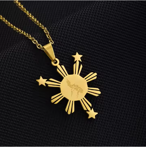 Philippine Sun Necklace 18k Gold Plated Stainless Steel