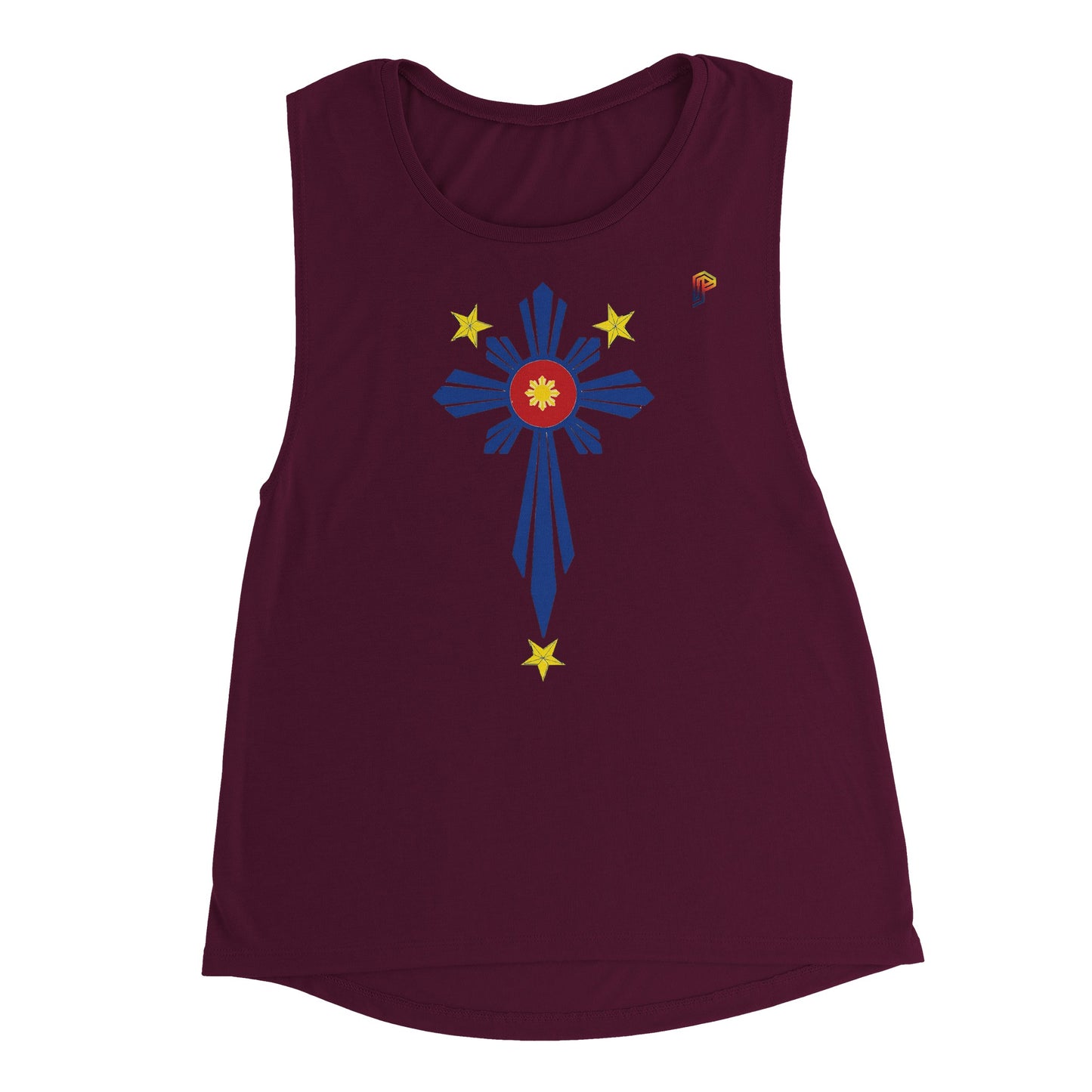 Philippine Cross on Women's Muscle Tank Top