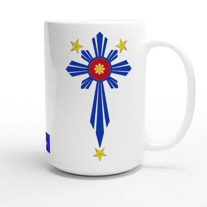 Philippine Cross on White 15oz Ceramic Mug