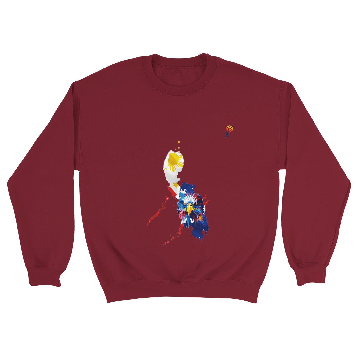 Philippine Islands with Agila on Women's Crewneck Sweatshirt