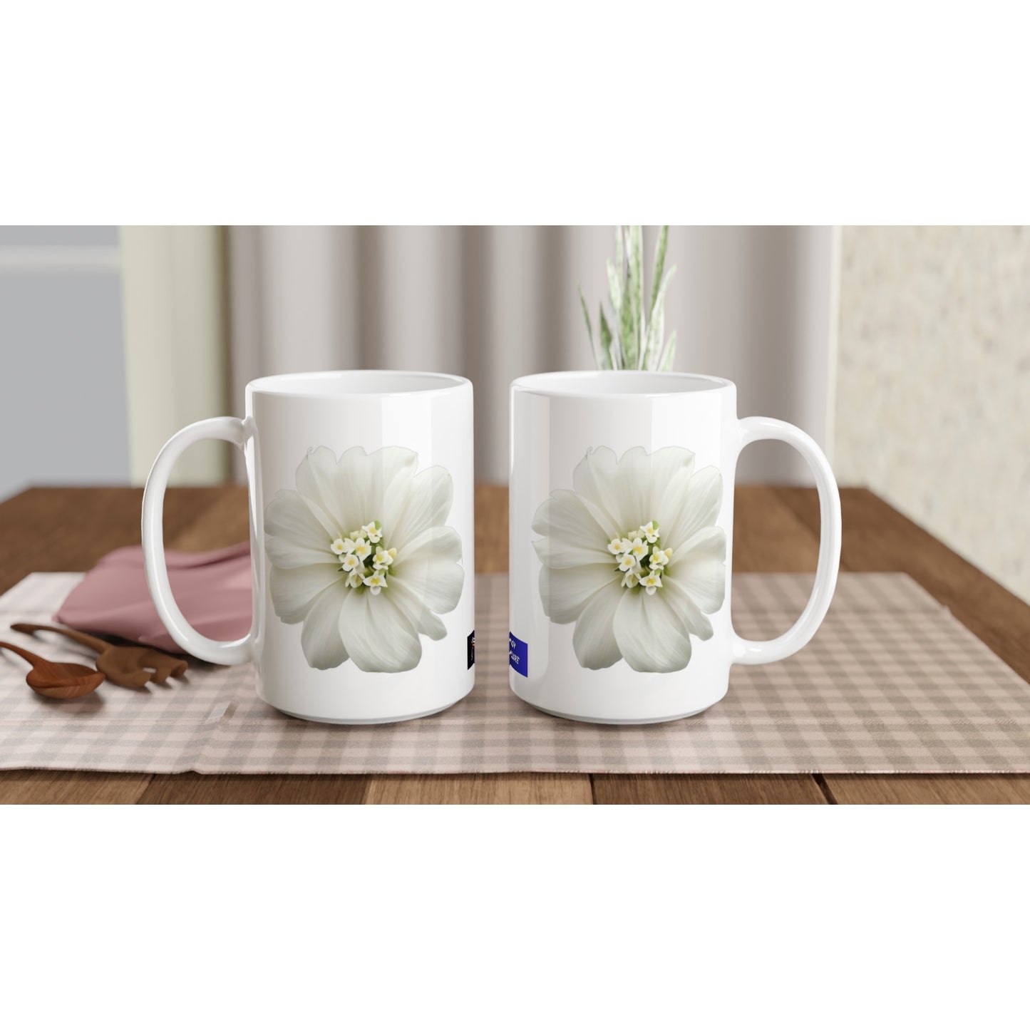 Philippine Sampaguita on White 15oz Ceramic Mug