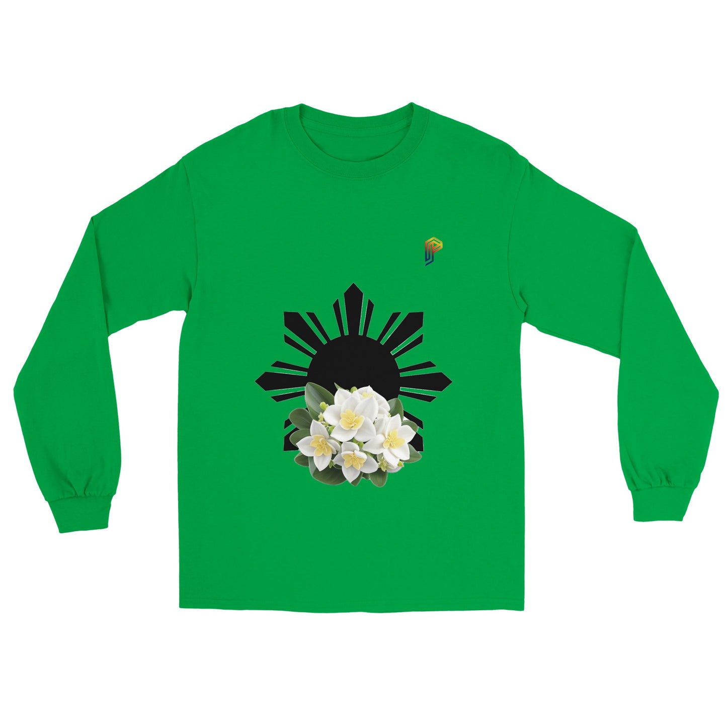 Philippine Sun and Sampaguita on Women's Long Sleeve T-Shirt