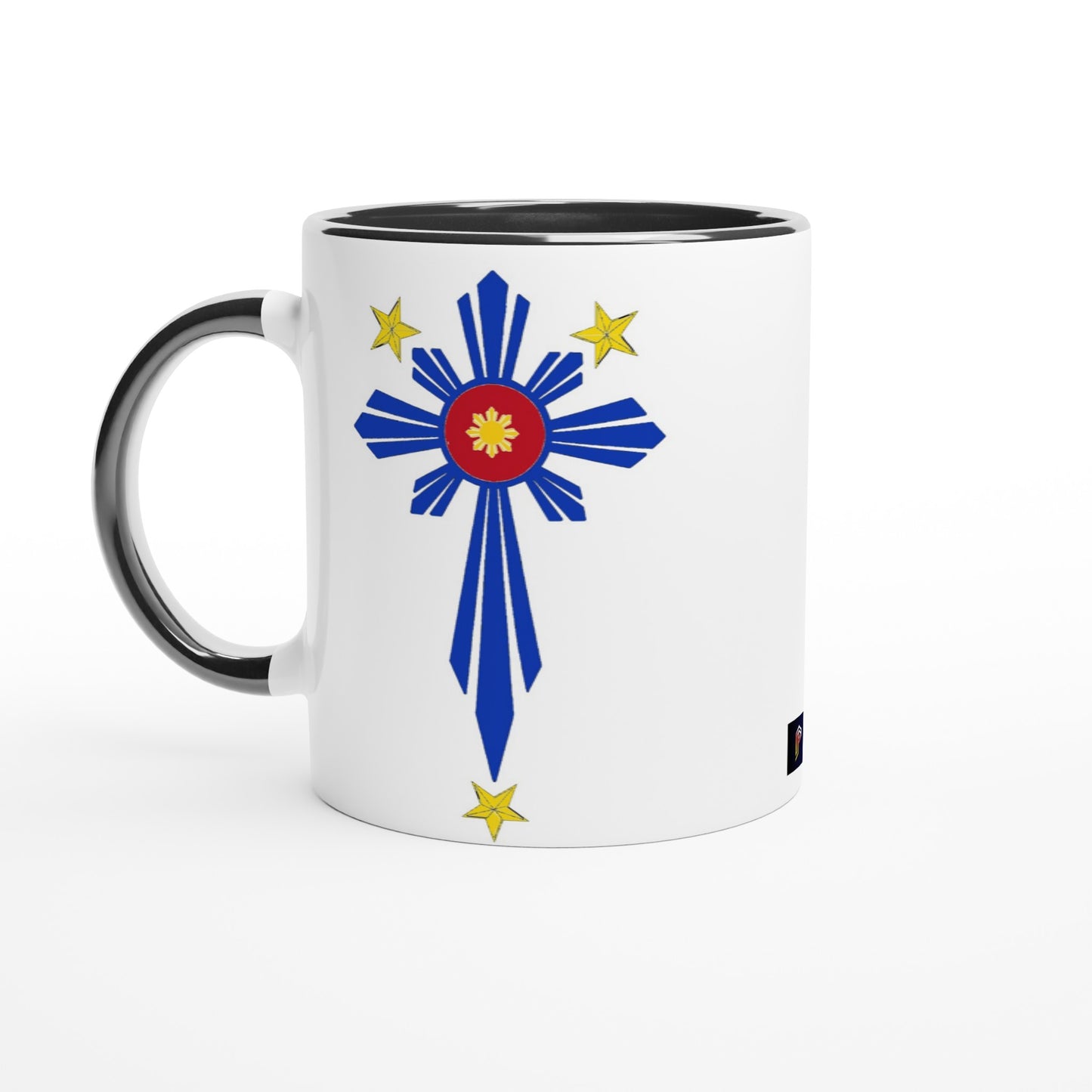 Philippine Cross on White 11oz Ceramic Mug with Color Inside