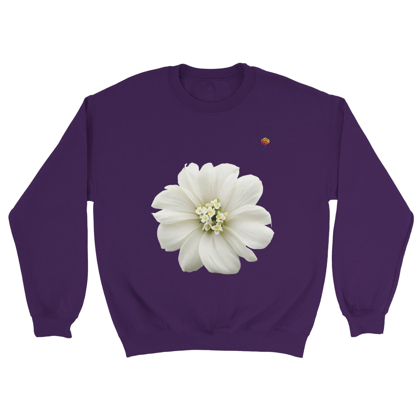 Philippine Sampaguita on Women's Crewneck Sweatshirt