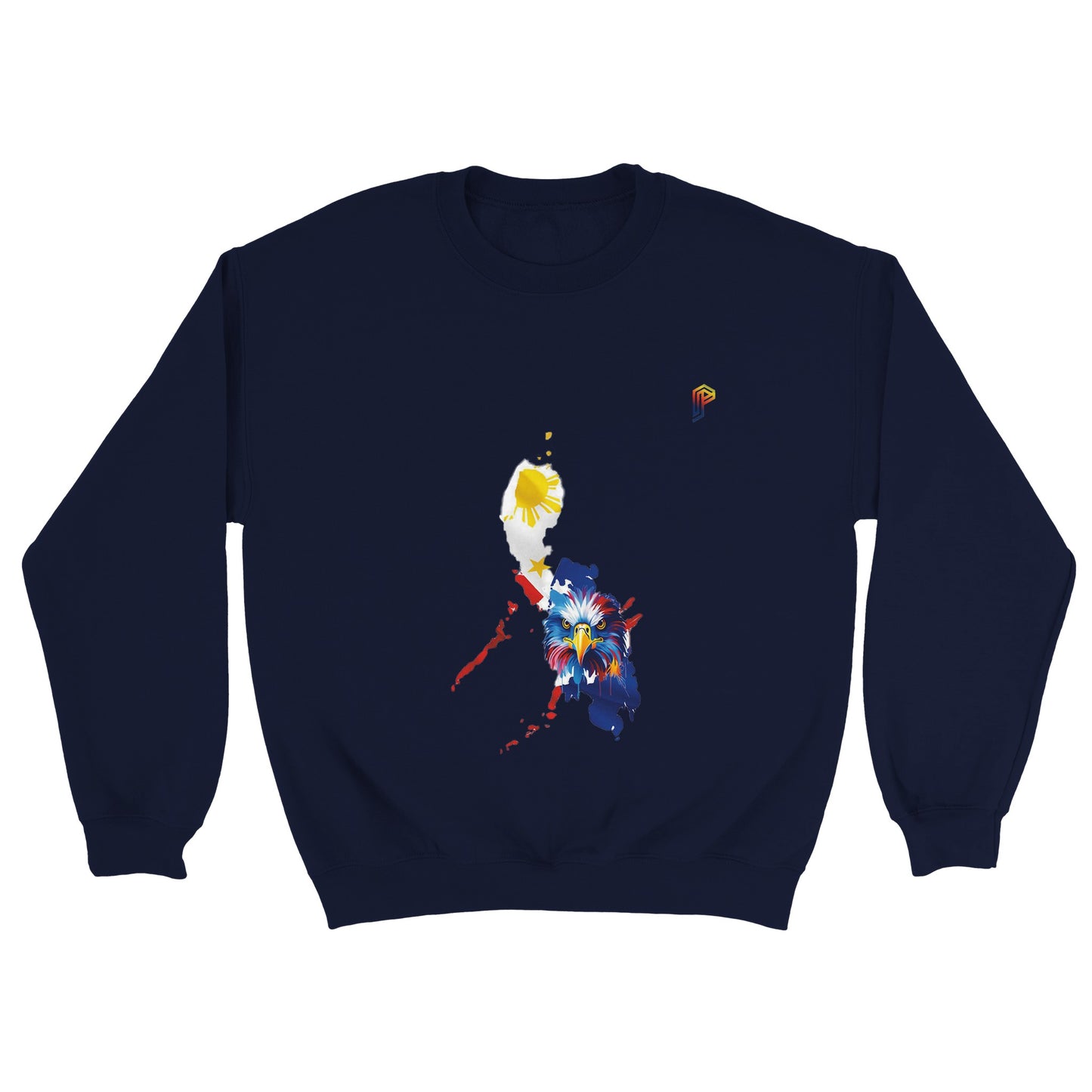 Philippine Islands with Agila on Women's Crewneck Sweatshirt