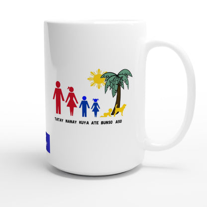 Philippine Family on White 15oz Ceramic Mug