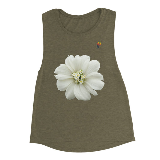 Philippine Sampaguita on Women's Muscle Tank Top