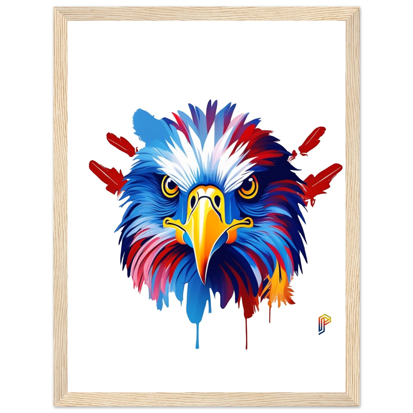 Philippine Agila Colorful on Premium Matte Paper Wooden Framed Poster