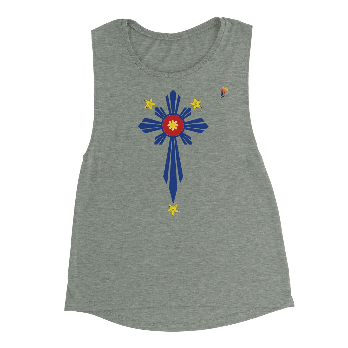 Philippine Cross on Women's Muscle Tank Top