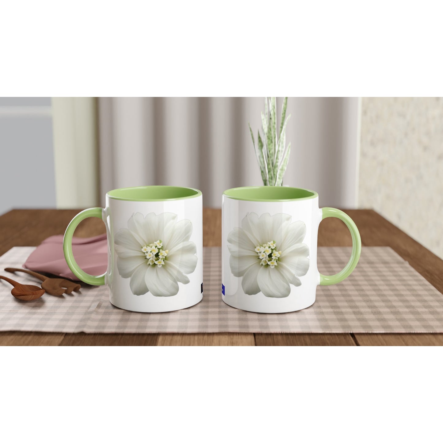 Philippine Sampaguita on White 11oz Ceramic Mug with Color Inside