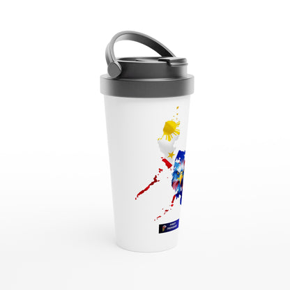 Philippine Islands with Agila White 15oz Stainless Steel Travel Mug