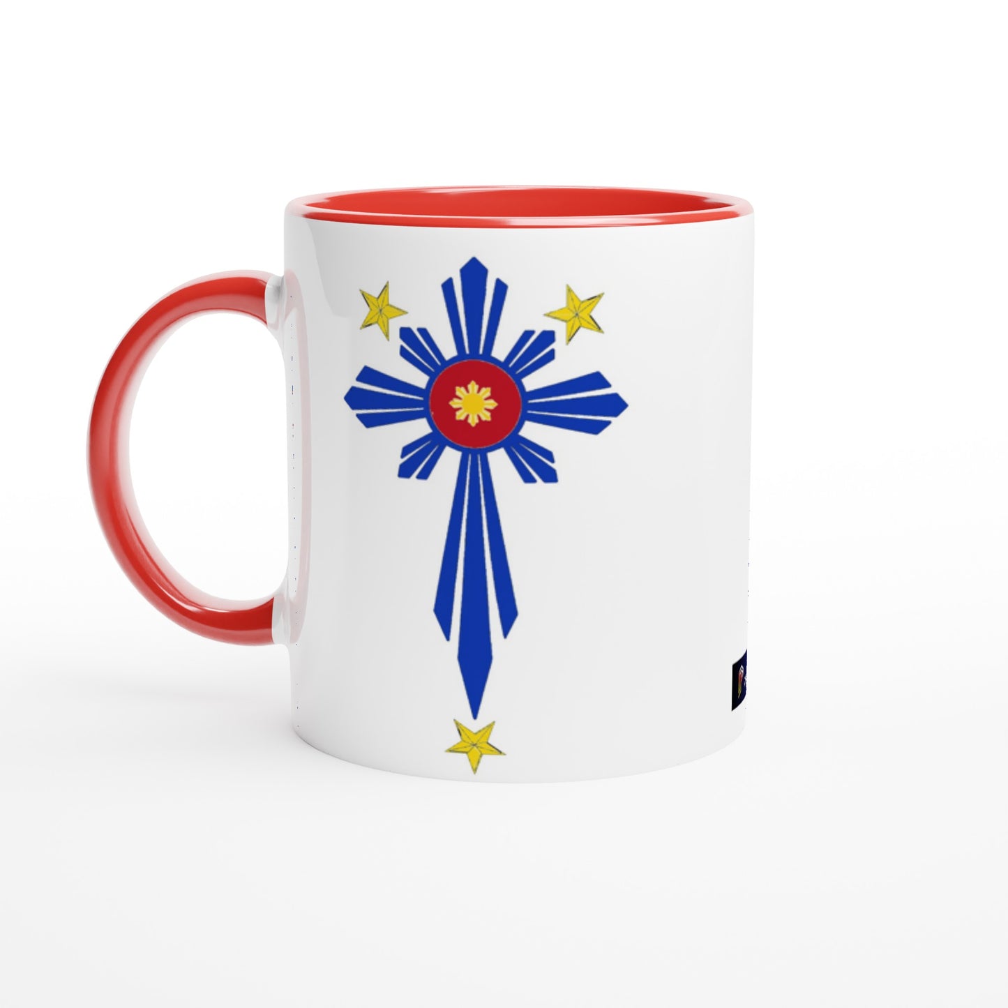 Philippine Cross on White 11oz Ceramic Mug with Color Inside