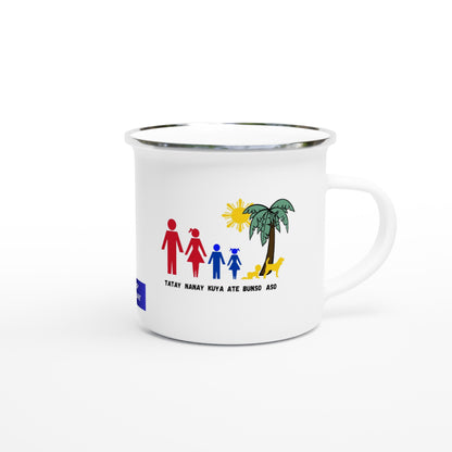 Philippine Family on White 12oz Enamel Mug