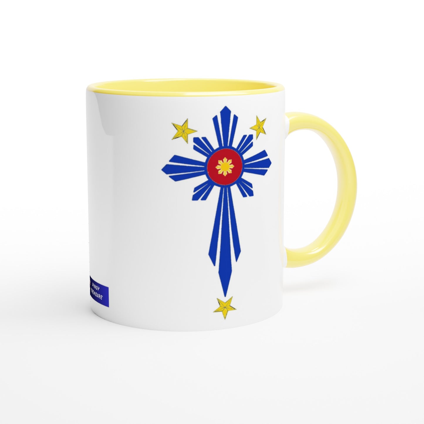 Philippine Cross on White 11oz Ceramic Mug with Color Inside