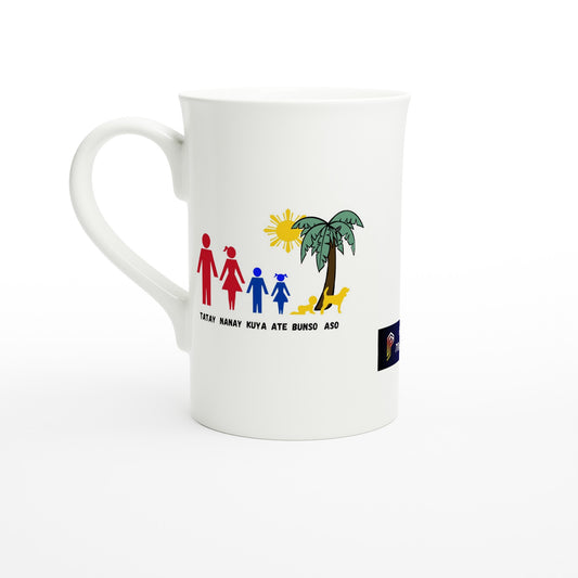 Philippine Family on White 10oz Slim Porcelain Mug