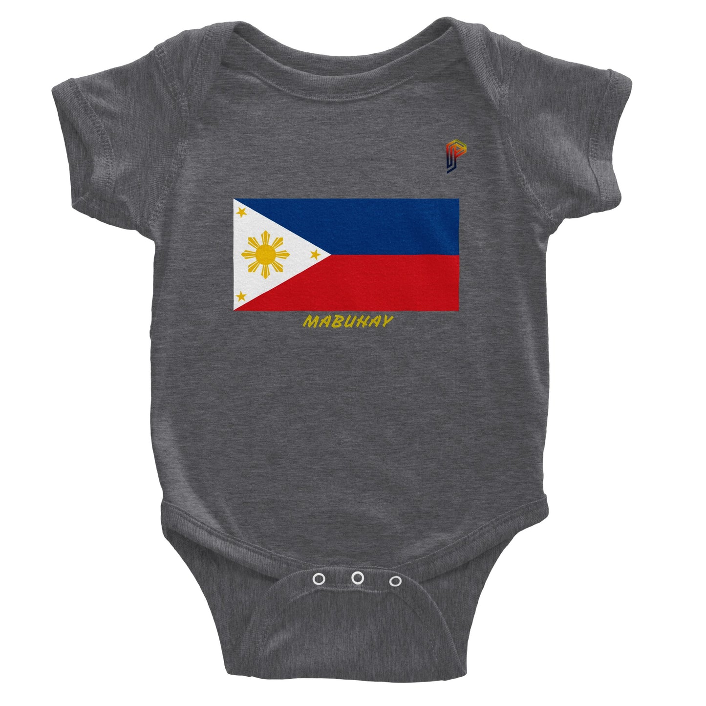 Philippine Flag Mabuhay Baby Short Sleeve Bodysuit