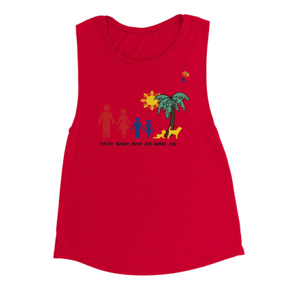 Philippine Family on Women's Muscle Tank Top