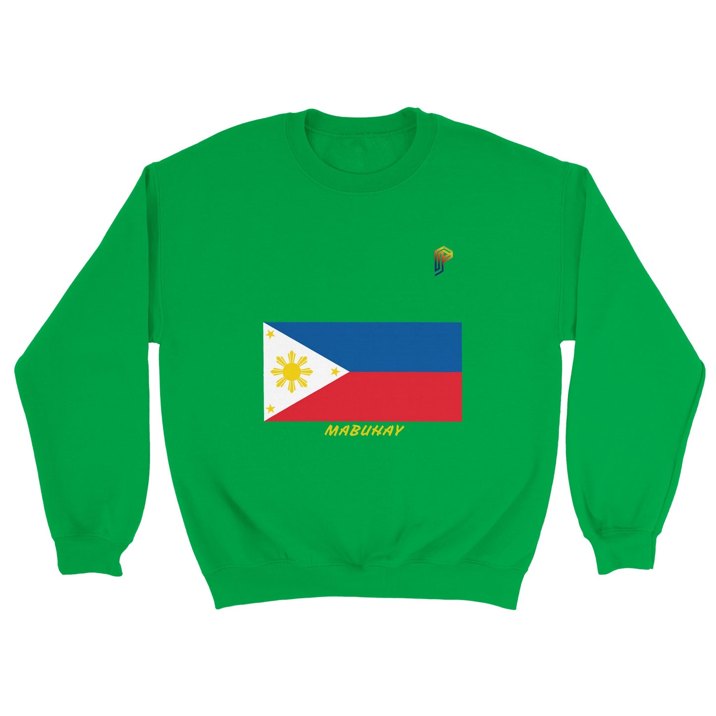 Philippine Flag Mabuhay on Women's Crewneck Sweatshirt