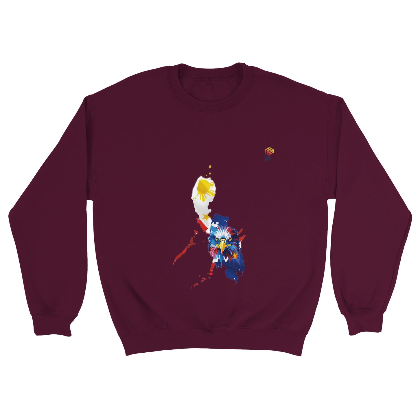 Philippine Islands with Agila on Women's Crewneck Sweatshirt