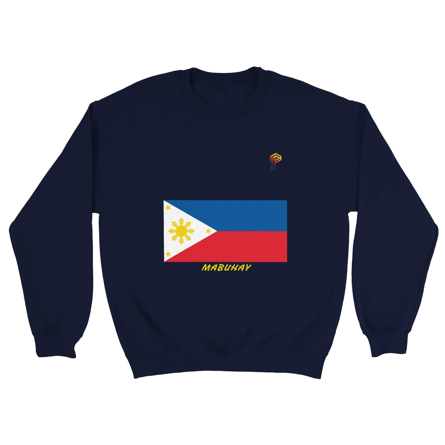 Philippine Flag Mabuhay on Women's Crewneck Sweatshirt