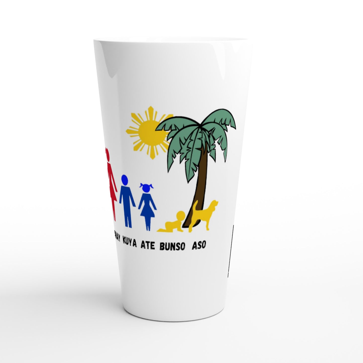 Philippine Family on White Latte 17oz Ceramic Mug