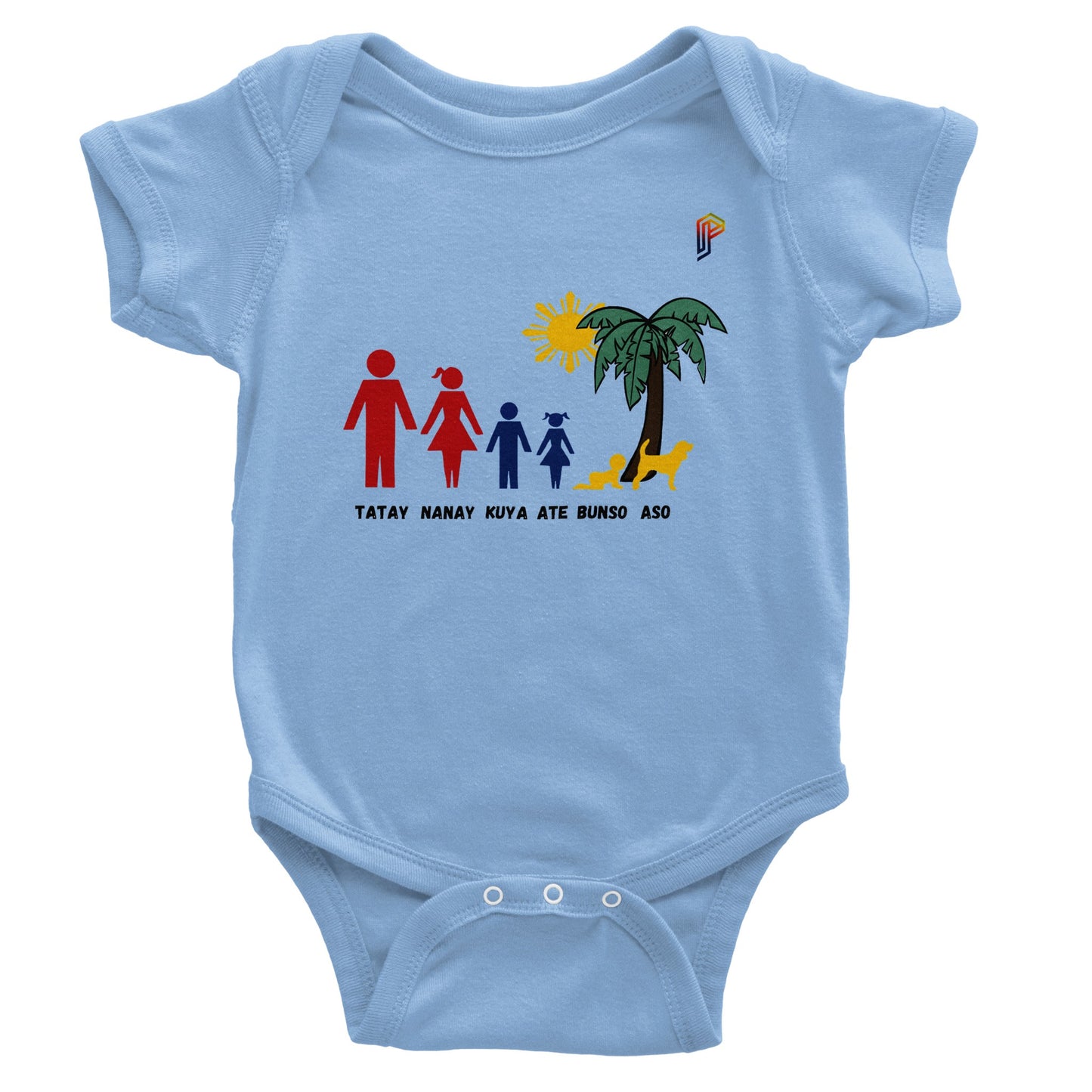 Philippine Family on Baby Short Sleeve Bodysuit