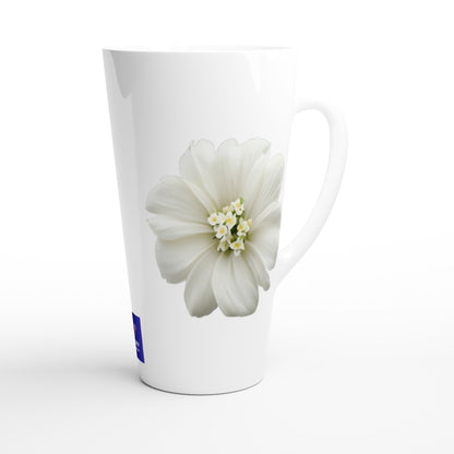 Philippine Sampaguita on White Latte 17oz Ceramic Mug