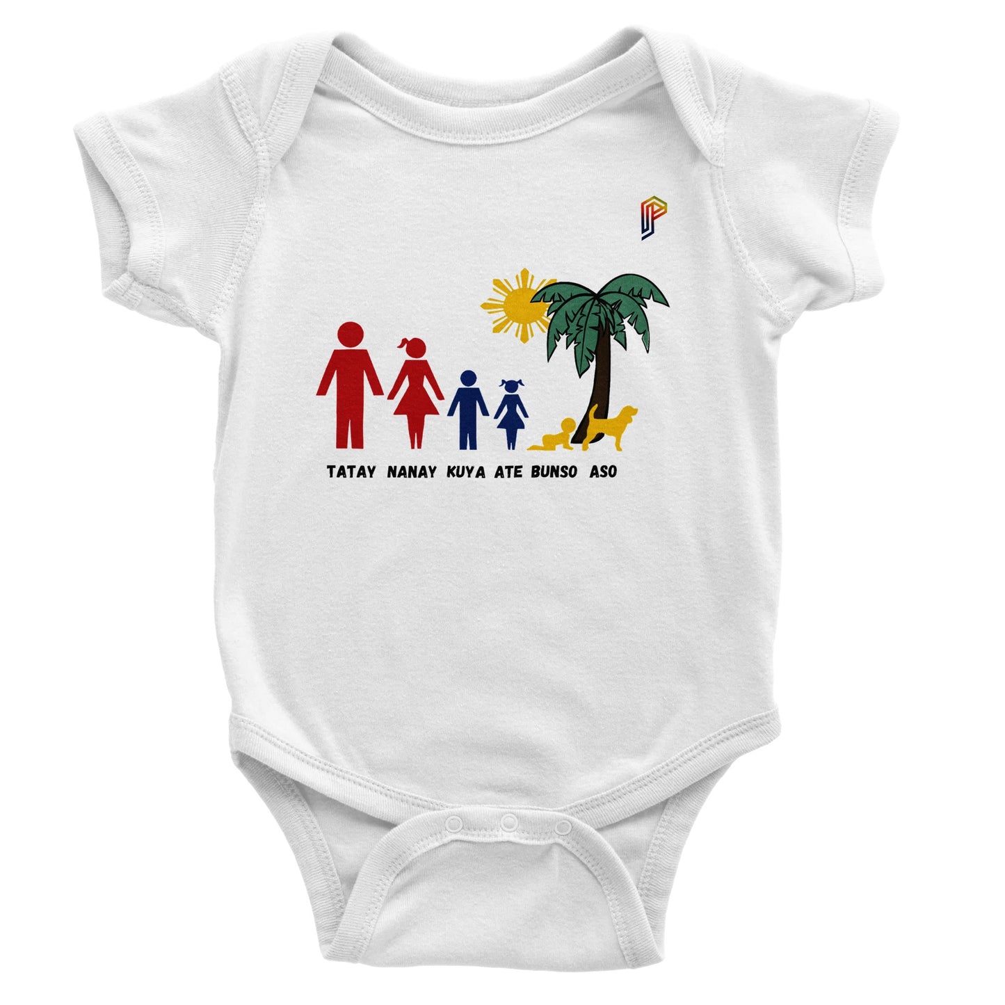 Philippine Family on Baby Short Sleeve Bodysuit