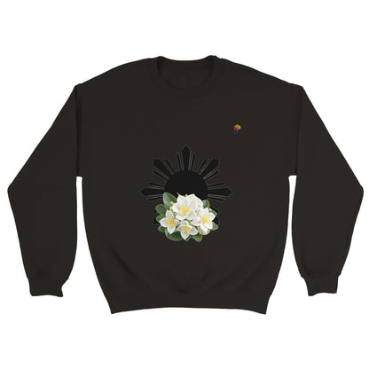 Philippine Sun and Sampaguita on Women's Crewneck Sweatshirt