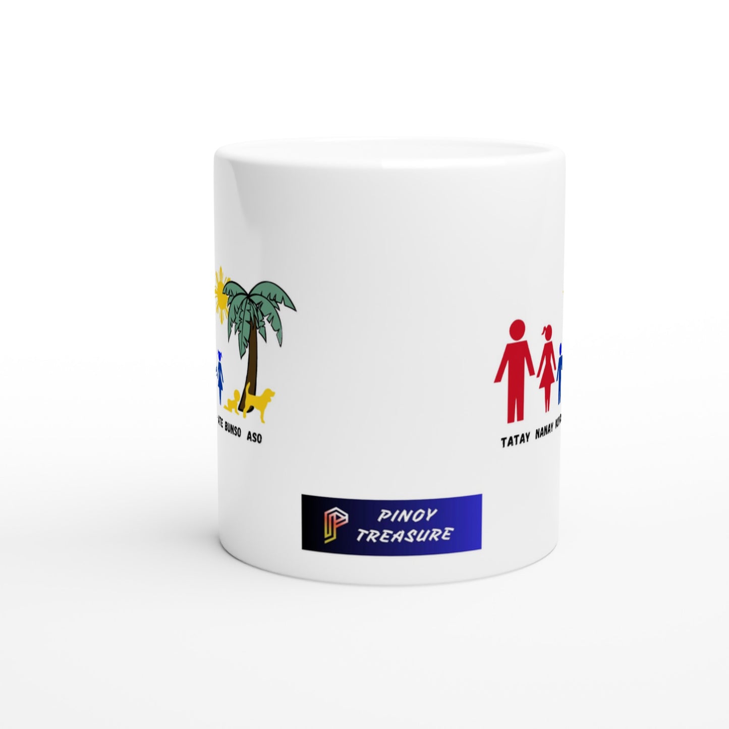 Philippine Family on White 11oz Ceramic Mug